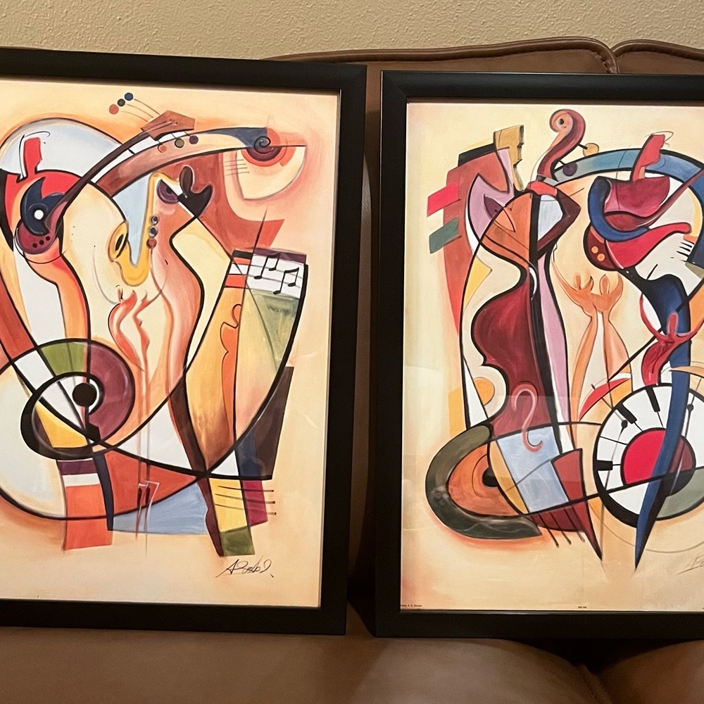 Wild Party I & Wild Party II Prints by German Artist Alfred Gockel